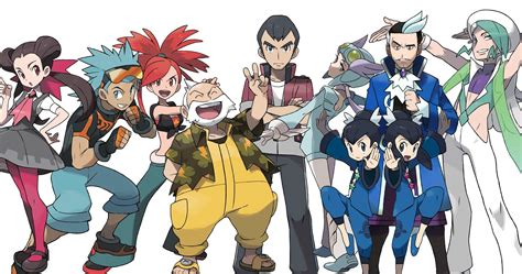 lideres de gimnasio|pokemon gym leaders.